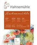 Hahnem&uuml;hle Aquarellblock - 200 g/m2 - rau - 36 x 48 cm - 20 Blatt - Wei&szlig;