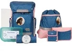 School-Mood Rebel Schulranzen-Set 8-teilig Mila blau - Blau