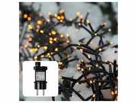 Lichterkette LED Cluster Deko Outdoor IP44 Garten Party 800 LED ́s warmweiß Timer