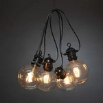 Konstsmide - LED globe Party Lichterkette, retro Design, 10 bernsteinfarbene...