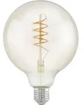 EGLO E27 Lampe, Spiral LED Gl&uuml;hbirne Globe, Vintage Leuchtmittel amber f&uuml;r Retro