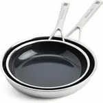 KitchenAid CC006066-001, Rund, Allzweckpfanne, Schwarz, Edelstahl, Keramik,