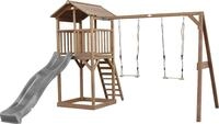 AXI Beach Tower Spielturm aus Holz in Braun | Spielhaus f&uuml;r Kinder mit grauer