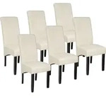 tectake&reg; Esszimmerstuhl Brighton gepolstert mit Kunstlederbezug 44 x 63 x 106 cm -