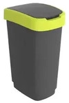 Rotho Abfalleimer 50 L Twist - Swingeimer 40,1 x 29,8 x 60,2 cm - M&uuml;lleimer