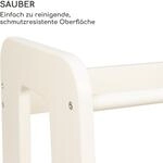 Ully Lernturm Kletterhilfe Montessori Multiplex 40,5x86x38cm, Farbe:Wei&szlig;