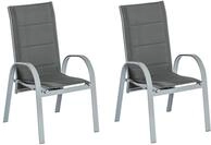 Merxx Gartensessel Amalfi 2er Set, stapelbar, gepolstert, verstellbar durch
