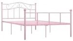 vidaXL Bettgestell Rosa Metall 140&times;200 cm - Rosa