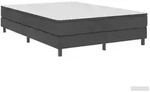 vidaXL Boxspring-Bettgestell Grau Stoff 160x200 cm - Grau