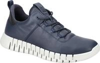 Ecco GRUUV Herrenschuhe - bequeme Schn&uuml;r Halbschuhe blau Freizeit