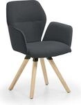 Niehoff Sitzm&ouml;bel Merlot Design-Armlehenenstuhl Stativ-Gestell Massivholz/Stoff