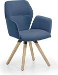 Niehoff Sitzm&ouml;bel Merlot Design-Armlehenenstuhl Stativ-Gestell Massivholz/Stoff