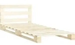 vidaXL Palettenbett Massivholz Kiefer 100&times;200 cm - Braun