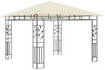 vidaXL Pavillon mit Moskitonetz 3x3x2,73 m Creme 180 g/m&sup2;