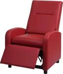 Fernsehsessel HWC-H18, Relaxsessel Liege Sessel, Kunstleder klappbar 99x70x75cm rot