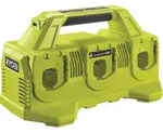 RYOBI 18 V ONE+ 6-Fach-Akku-Ladestation mit USB-Anschluss f&uuml;r effizientes Laden -