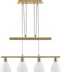 Lindby - Klassisch I Antik Klassieke hanglamp messing - SimeonI 4-flammig I