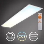 LED Panel 100x25 cm - 24W, 2600lm, dimmbar, Fernbedienung, CCT, wei&szlig; - Wei&szlig;