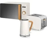 SWAN STRP1060WHTNEU Set Fr&uuml;hst&uuml;ck Wasserkocher Breitschlitz-Toaster Mikrowelle 20L