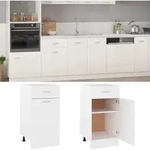 vidaXL Schubunterschrank Lyon Wei&szlig; 40x46x81,5 cm Holzwerkstoff - Wei&szlig;