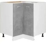 vidaXL Eckunterschrank Lyon Betongrau 75,5x75,5x81,5 cm Holzwerkstoff - Grau