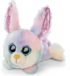 NICI 46922 Glubschis liegendes Kuscheltier Hase Rainbow Candy 15cm, bunt - Rosa