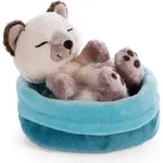 NICI Kuscheltier Katze im K&ouml;rbchen 12 cm &ndash; Sleeping Pets Pl&uuml;schtier...