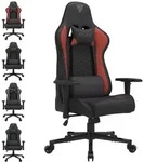 SENSE7 Spellcaster Gaming Stuhl Stoff Schwarz-Rot - Ergonomischer B&uuml;rostuhl PC