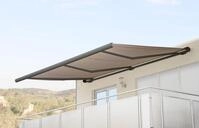 Elektrische Kassettenmarkise MCW-H27, Markise Vollkassette 6x3m Polyester sand,