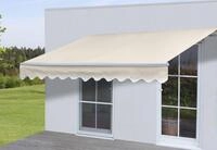 Alu-Markise MCW-E49, Gelenkarmmarkise Sonnenschutz 2,5x2m Polyester Creme