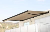 Elektrische Kassetten-Markise H123, Vollkassette Volant 4,5x3m Polyester Creme,