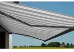 Elektrische Kassettenmarkise H122, Markise Vollkassette 4x3m Acryl Grau/Wei&szlig;,