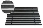 ACO Schuhabstreifermatte Alu schwarz, mit Gummistreifen, 60 x 40 cm - Schwarz