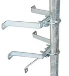 PremiumX Mauerhalter 20cm Stahl SAT Wandabstandshalter f&uuml;r Mast bis &Oslash; 60mm