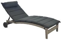 Andalusia Gartenliege inkl. Auflage, grau - Aluminium/Kunststoffgeflecht