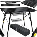 KESSER&reg; Campingtisch faltbar Klapptisch Aluminiumrahmen h&ouml;henverstellbar, inkl.