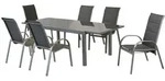 Merxx Gartenm&ouml;bel Set Amalfi 7tlg., 4 Stapelsessel, 2 Gasdrucksessel, 1...