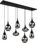 Trio Leuchten Pendelleuchte Lumina 317000832, Metall Schwarz matt, Glas Chrom be