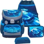 Belmil Schulranzen Set MINI FIT 2024 Racing Blue Neon (Motiv: Rennwagen...