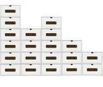 BigDean 20er Boxen-Set mit Sichtfenster & Schublade - Pappkarton aus...