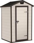 Keter Manor 4x3, Kunststoff-Schuppen, Einzelbild, Giebeldach, Schwarz, Harz,...