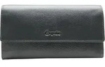 Esquire Leder Geldb&ouml;rse Peru Ladies Purse Black schwarz - Schwarz