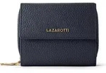 Lazarotti Bologna Leather Zip-Around Geldb&ouml;rse Leder 12 cm - Dunkelblau