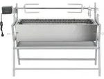 vidaXL BBQ Grill mit Drehspie&szlig; Eisen und Edelstahl