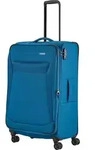 Travelite Chios Reisekoffer L Trolley Koffer 78cm 4 Rad / Rollen Dehnfalte TSA petrol