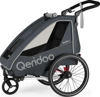 Qeridoo Q-QUP1-23-GR, Qeridoo Fahrradanh&auml;nger Qupa 1 Modell Grey Grau