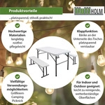 Bierzeltgarnitur 3-tlg. klappbar L&auml;nge 107 cm Balkongarnitur Festzeltgarnitur