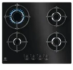 Electrolux EGG64272K, Schwarz, Integriert, 60 cm, Gaskochfeld, Glas, 4 Zone(n) -