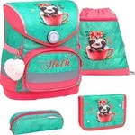 Belmil Compact ergonomisches Schulranzen-Set 4-teilig - Cute Sloth - Gr&uuml;n