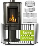 BOMI Kaminschutzgitter Milo 100-525 cm | Extrabreite T&uuml;r: 75 cm Durchgang &